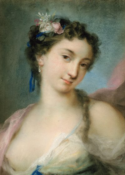 Porträt einer Dame als Flora von Rosalba Giovanna Carriera